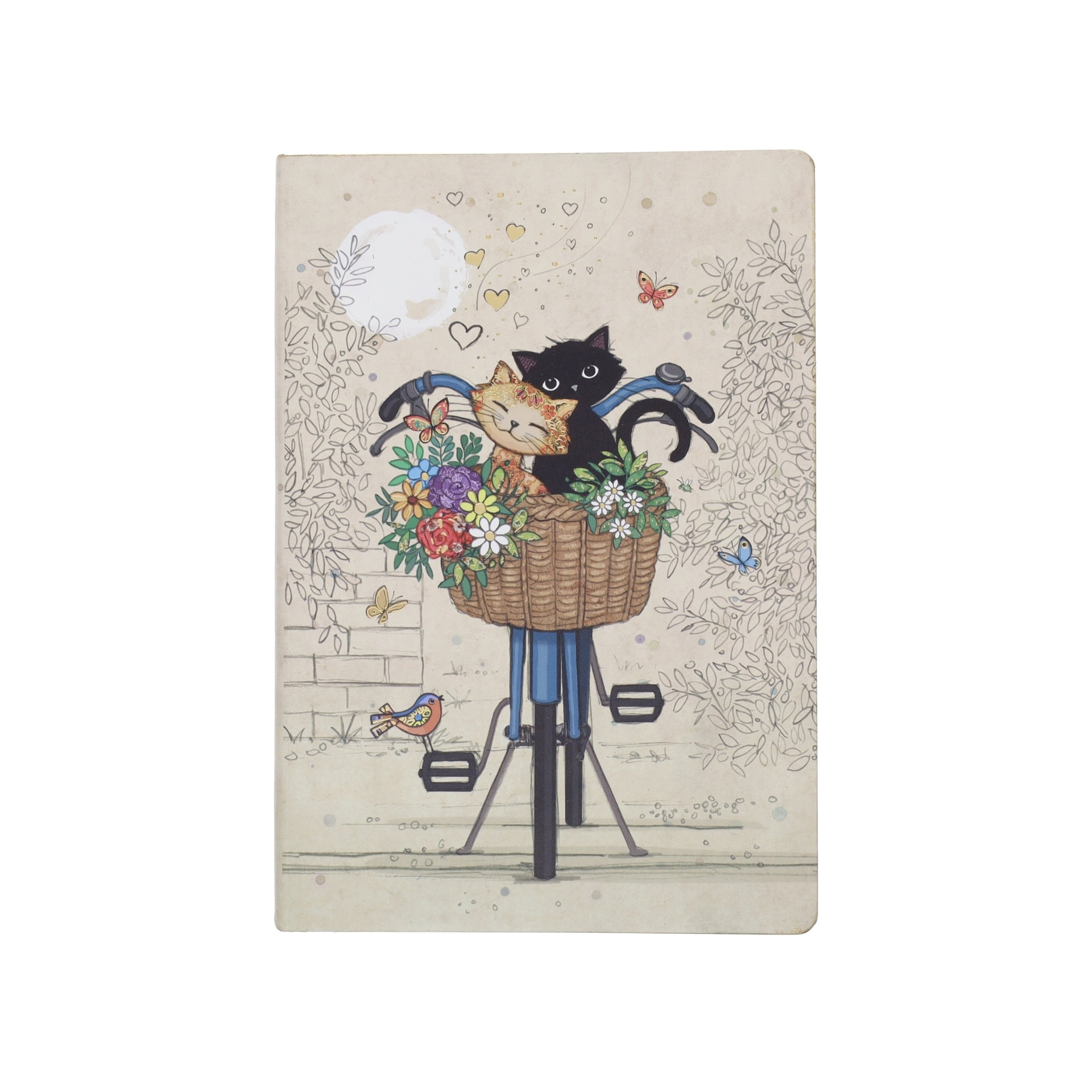 KIUB Nb Ligne A5 Couverture Souple Pu Bug Art Chats Velo 14.1x10.6cm 160p
