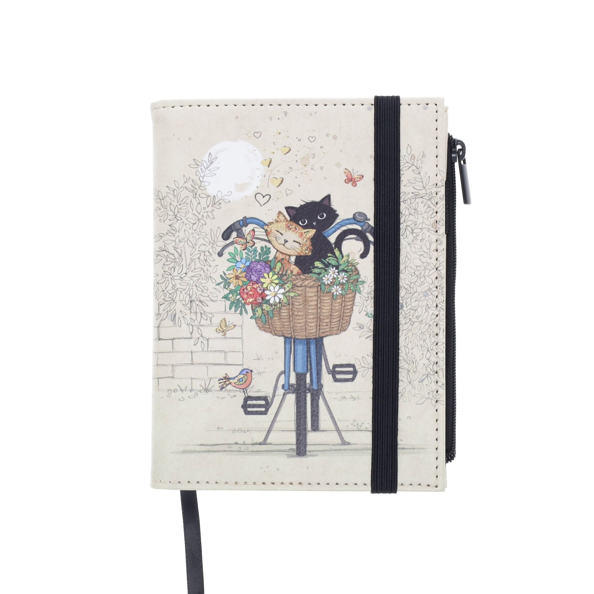 KIUB Nb Ligne A6 Pochette Pu Recycle Bug Art Chats Velo 15.1x11.8cm