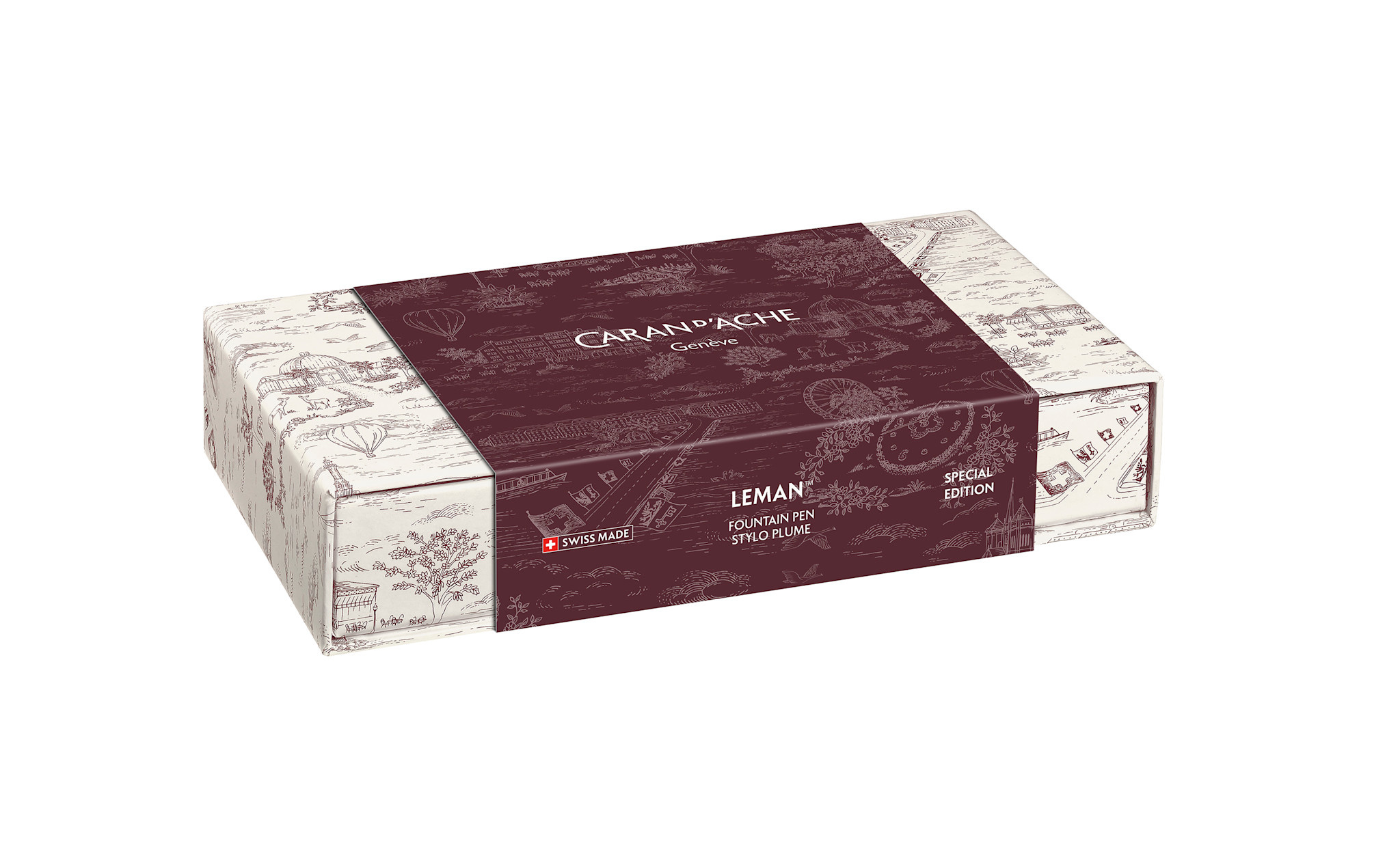 CARAN D'ACHE Léman Set Stylo Plume Et Cuir Noël 2026, Bec M