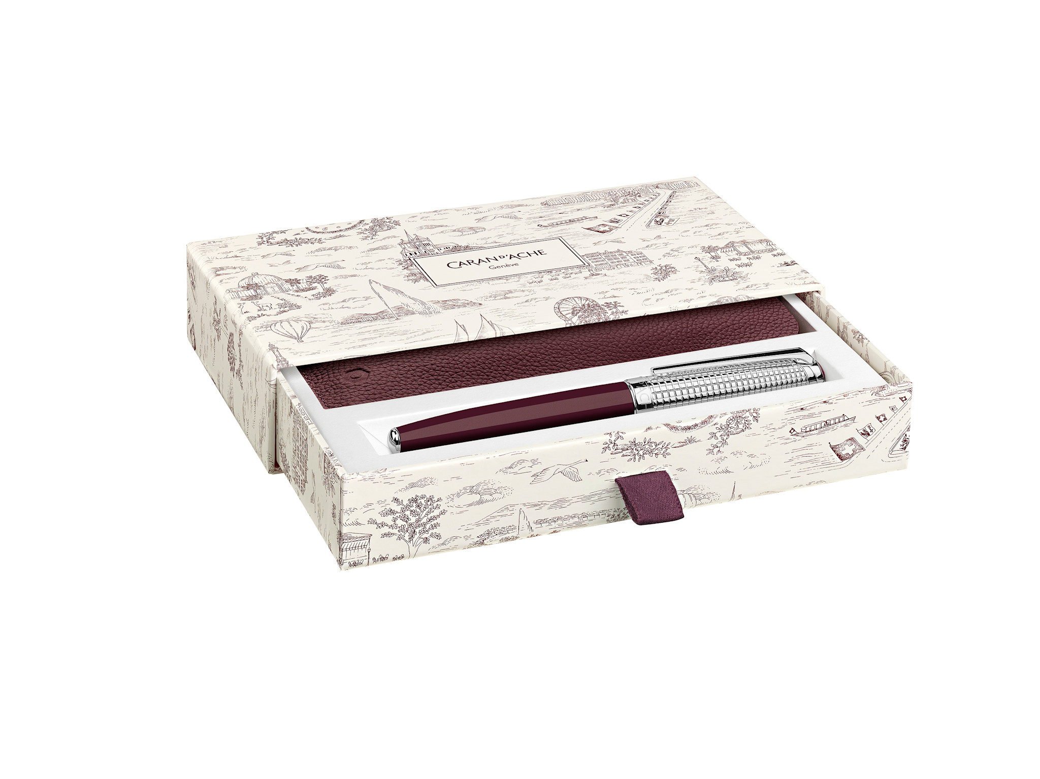 CARAN D'ACHE Léman Set Stylo Plume Et Cuir Noël 2026, Bec M