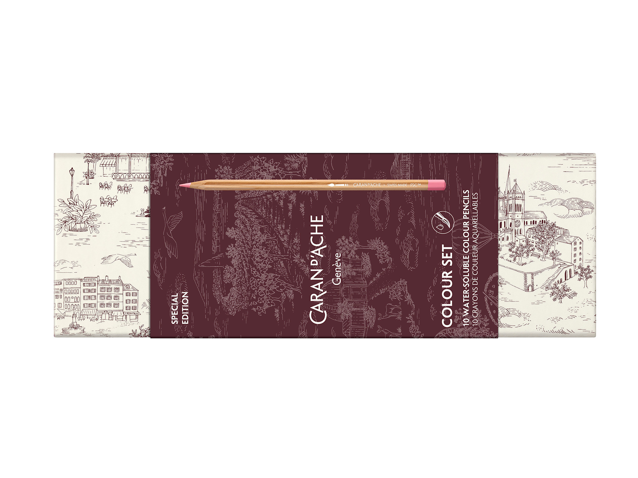 CARAN D'ACHE Set Couleur, 10 Crayons, Noël 2026