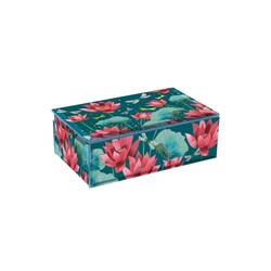 EDITIONS DU DESASTRE Kyoto - Boîte En Verre doublée velours noir- Lotus 18x13x6cm