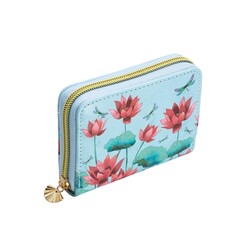 EDITIONS DU DESASTRE Kyoto - Porte Monnaie simili cuir - Lotus 11x9x2,5cm