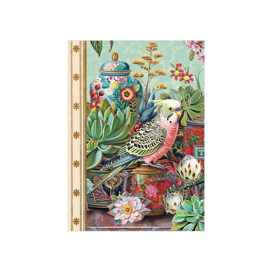 Carnet De Note 48 Pages 10.5 X 15 Cm - Perruche Boite A Thé