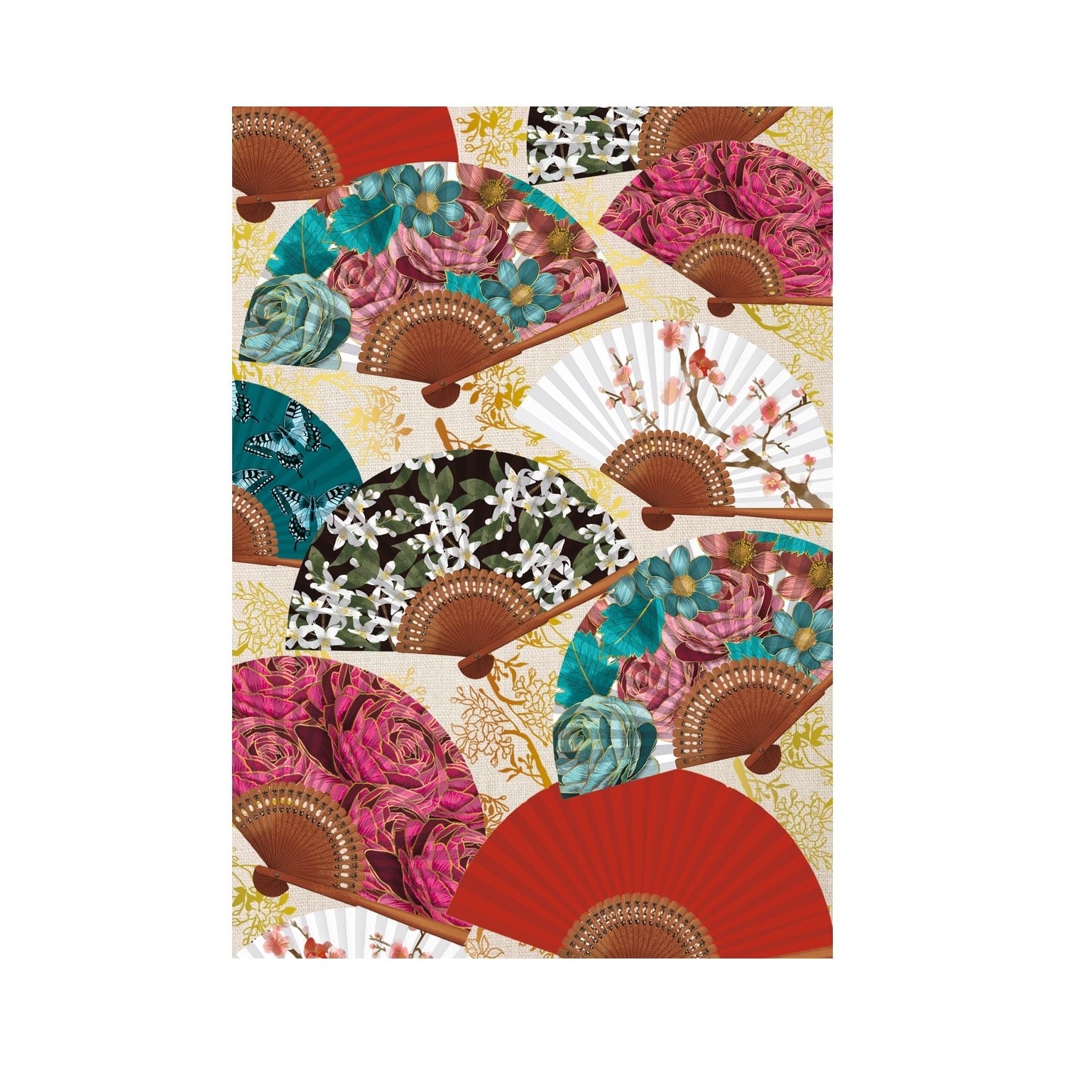 EDITIONS DU DESASTRE Kyoto - Cahier - Éventails 15x21cm 48p lignées