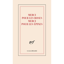 GALLIMARD Carnet Merci Pour Les Roses