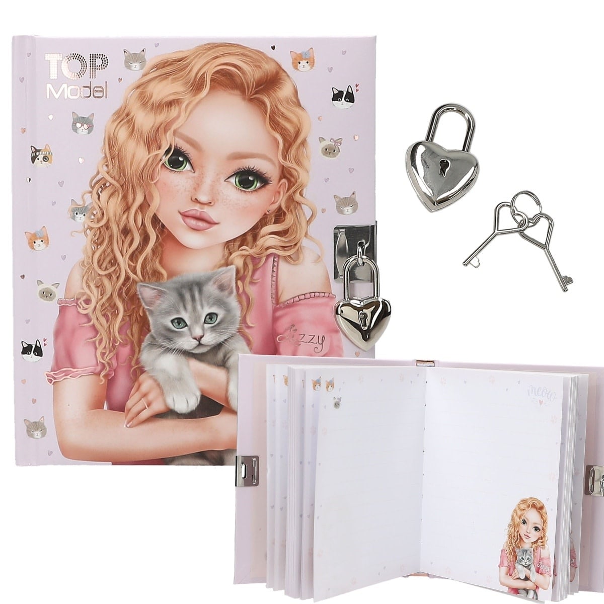 TOP MODEL Journal intime de Kitty KITTY and DOGGY 15,5x18,5cm 192p