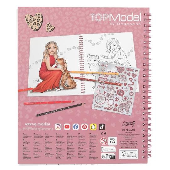 TOP MODEL Livre de coloriage LEOHEART 20,5x24cm 40p