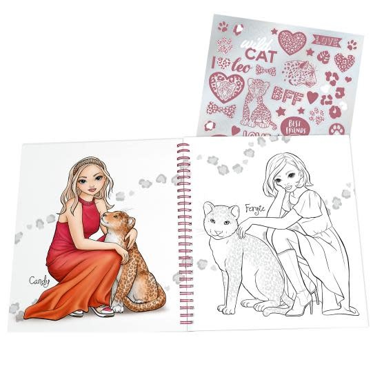TOP MODEL Livre de coloriage LEOHEART 20,5x24cm 40p