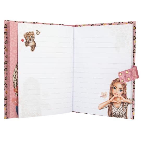 TOP MODEL Journal intime à code secret avec son LEOHEART 20,5x15cm 80p