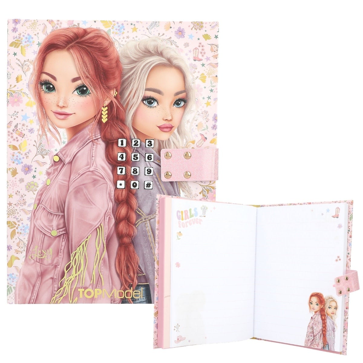 TOP MODEL Journal Intime À Code Secret Avec Son Cowgirl 20,5x15cm 80p
