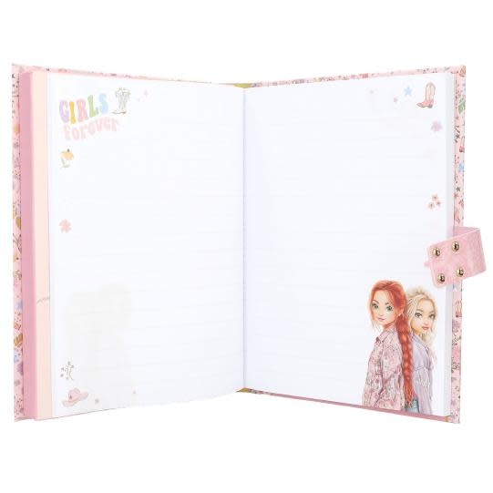 TOP MODEL Journal Intime À Code Secret Avec Son Cowgirl 20,5x15cm 80p