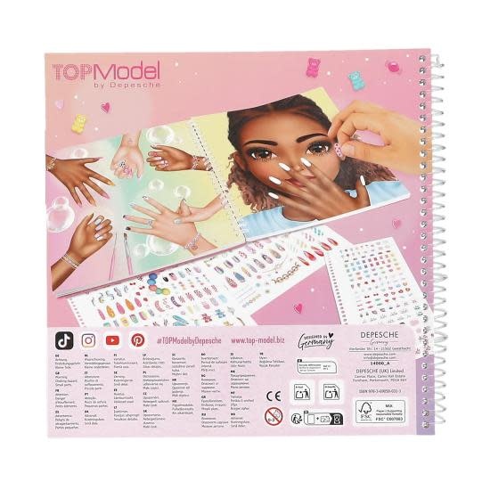 TOP MODEL Album À Colorier Create Your Hand-Design 22x21cm 46p