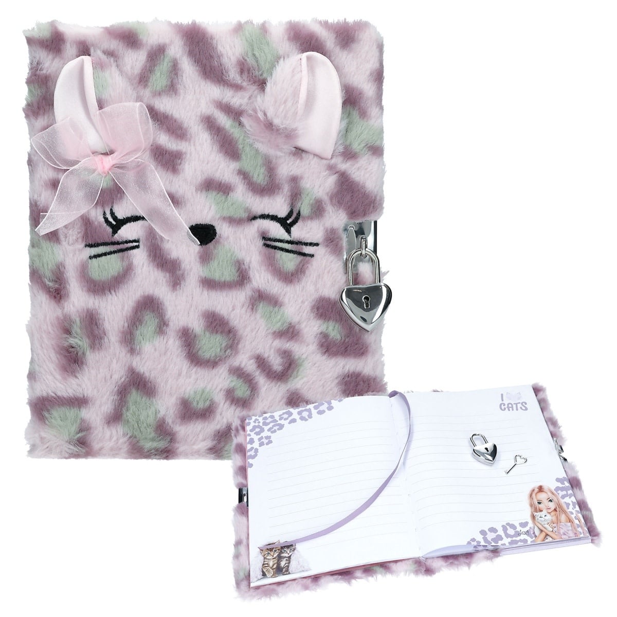 TOP MODEL Journal Intime Cosy Cat, Lilas 17x19,5cm 96p