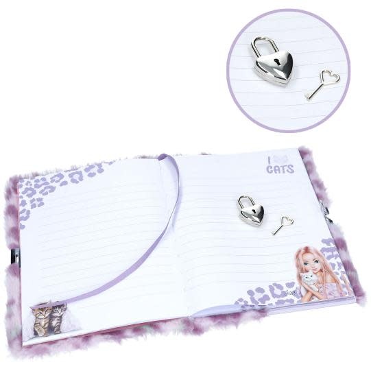 TOP MODEL Journal Intime Cosy Cat, Lilas 17x19,5cm 96p