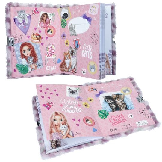TOP MODEL Journal Intime Cosy Cat, Lilas 17x19,5cm 96p