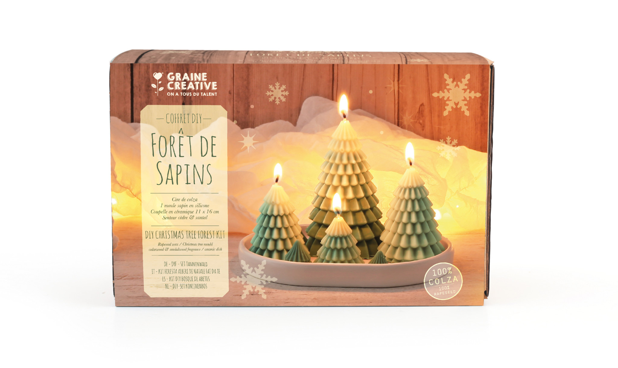 GRAINE CREATIVE Kit Bougies Forêt De Sapins
