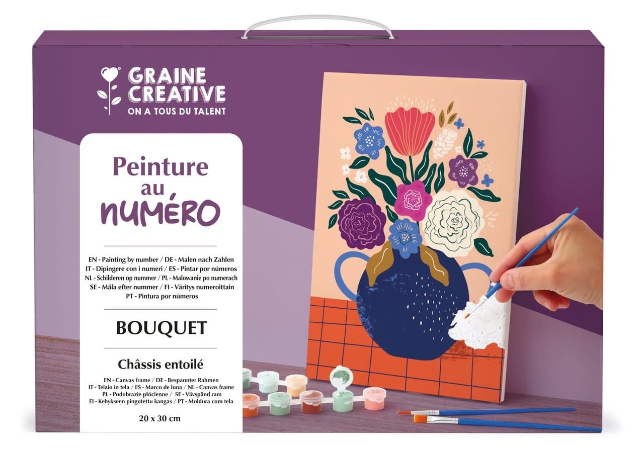 GRAINE CREATIVE Peinture Au Numéro 20X30Cm Bouquet
