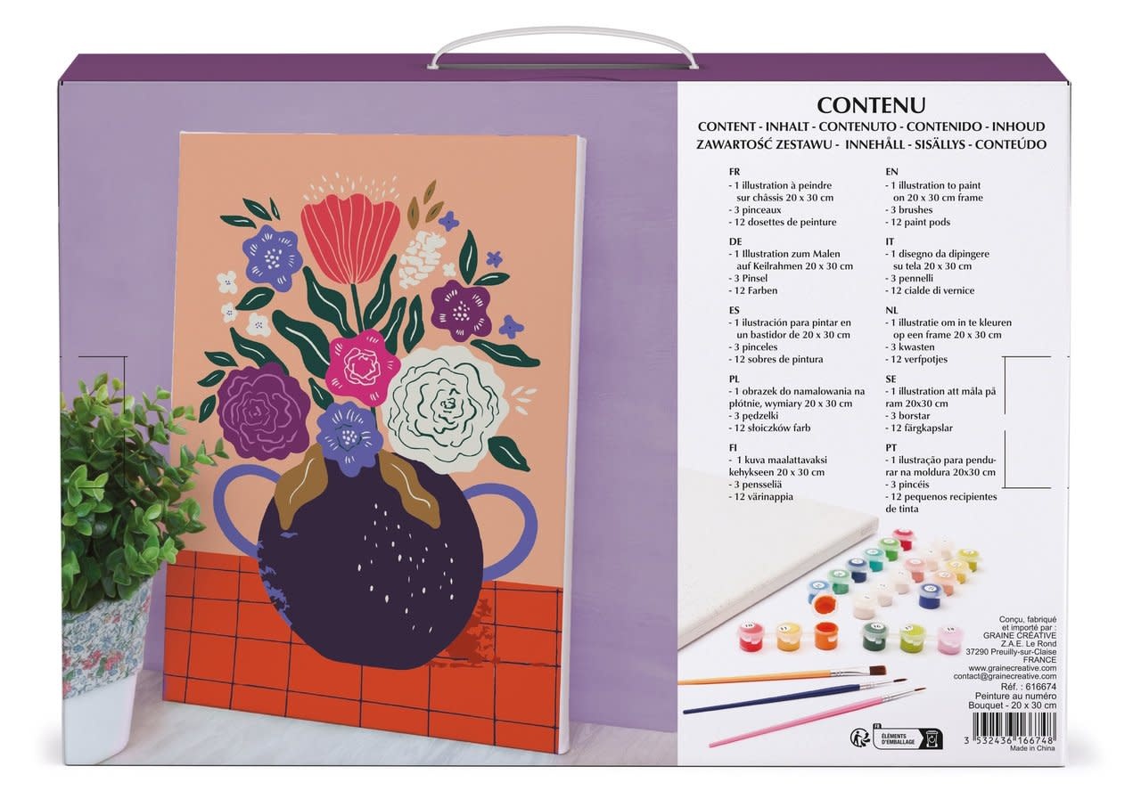 GRAINE CREATIVE Peinture Au Numéro 20X30Cm Bouquet