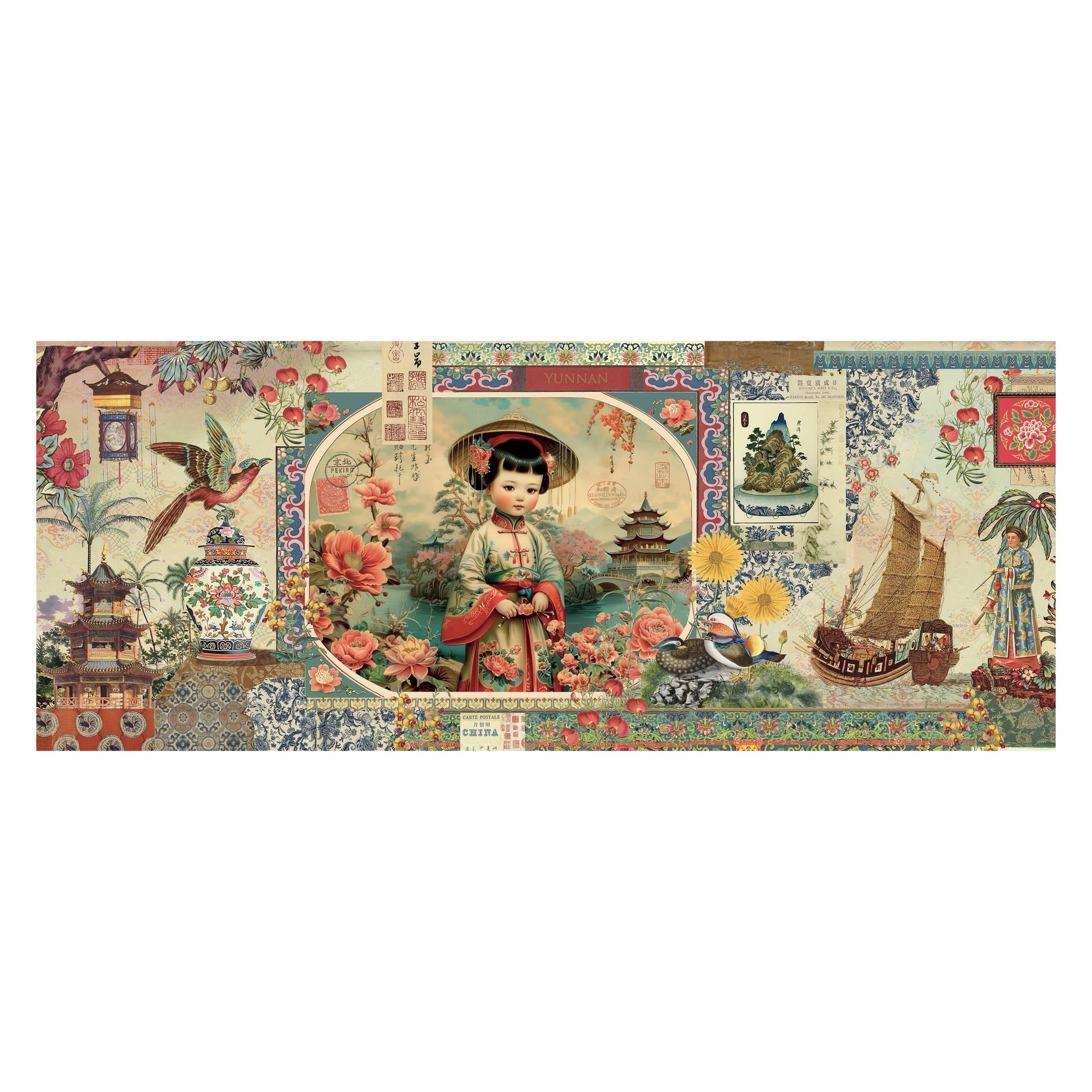 Puzzle Pano 1000 Pcs 95 X 37 Cm + Pochon - Chine