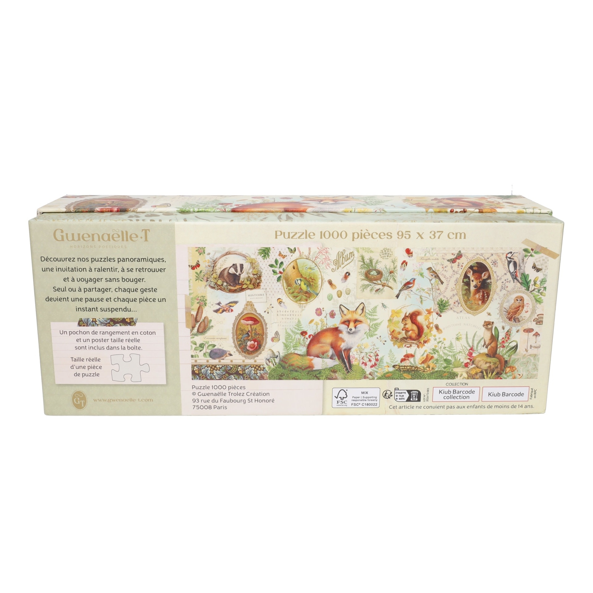 Puzzle Pano 1000 Pcs 95 X 37 Cm + Pochon - Renard