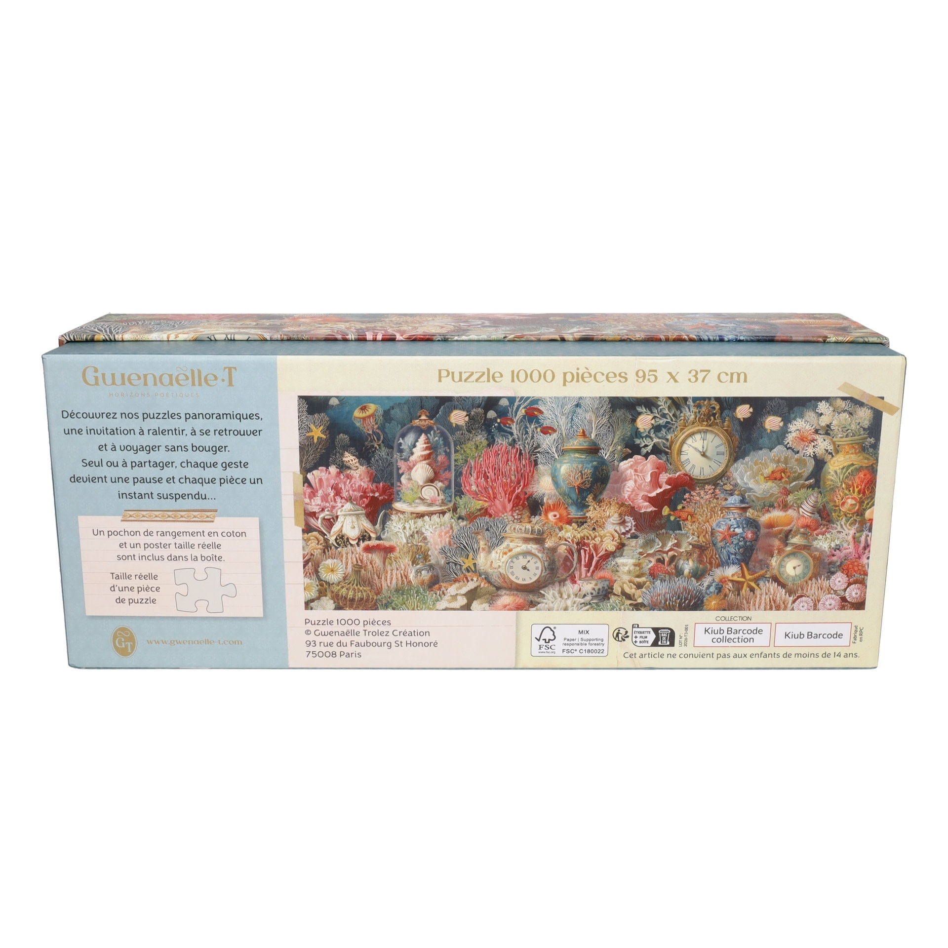Puzzle Pano 1000 Pcs 95 X 37 Cm + Pochon - Tresors