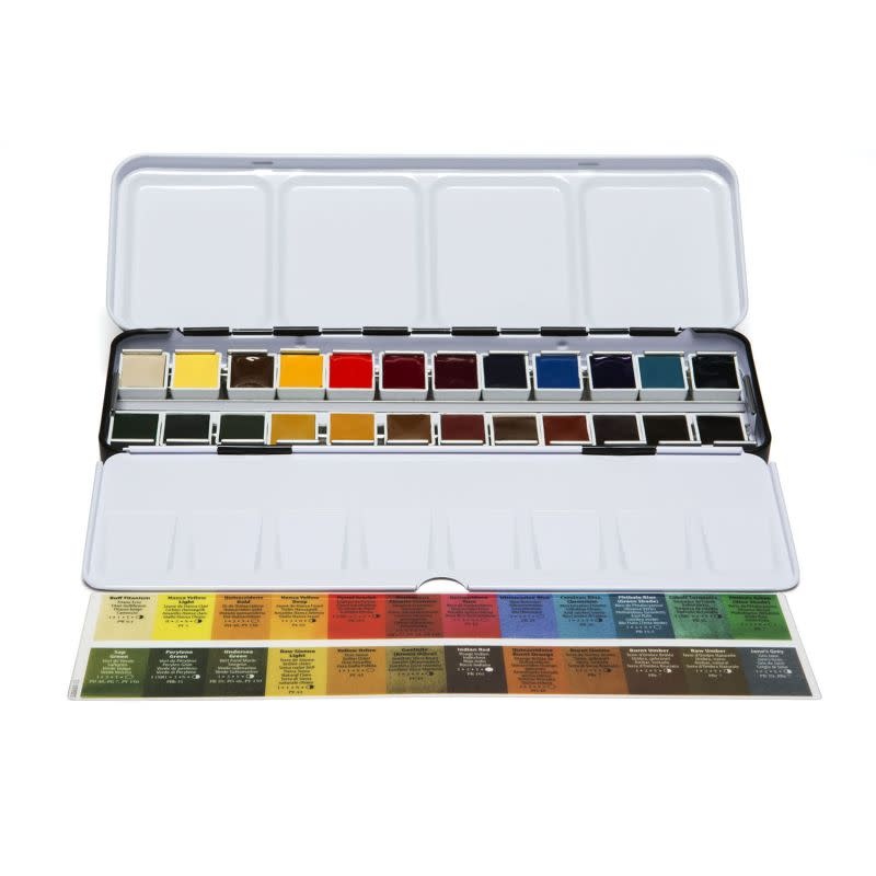 DANIEL SMITH Coffret Métal De 24 ½ Godets D'Aquarelle Extra-Fine