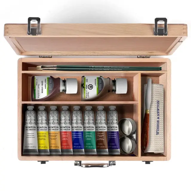 WINSOR & NEWTON Winton Huile Coffret Bois 8X37Ml