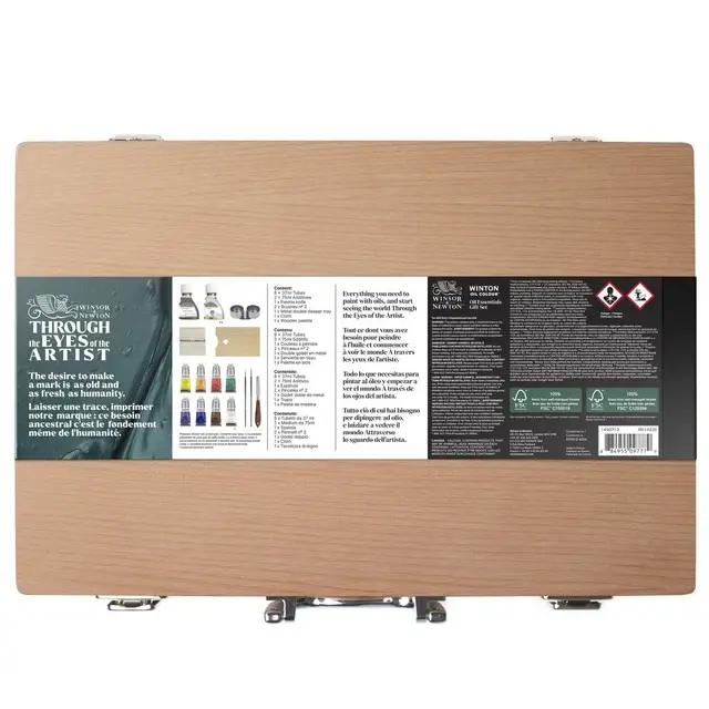 WINSOR & NEWTON Winton Huile Coffret Bois 8X37Ml