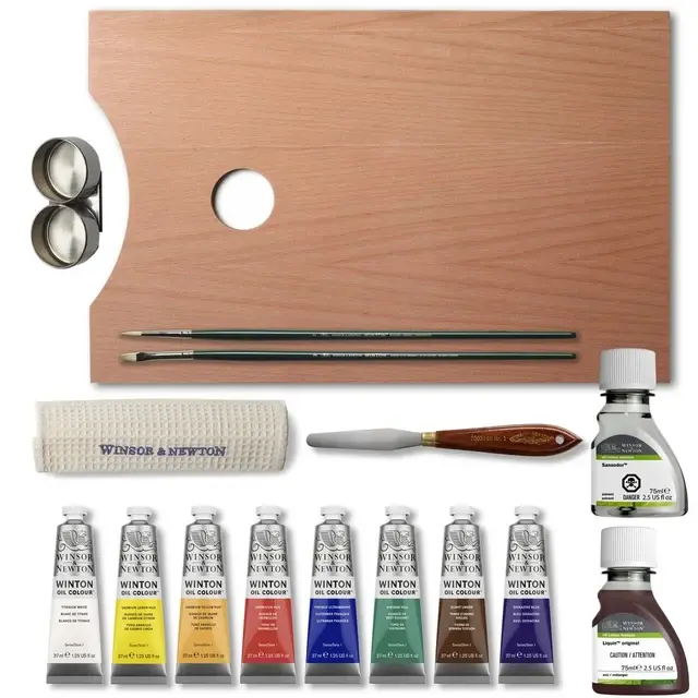 WINSOR & NEWTON Winton Huile Coffret Bois 8X37Ml