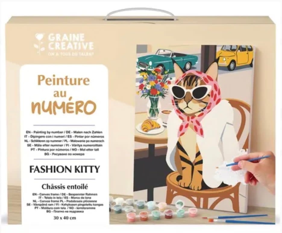 GRAINE CREATIVE Peinture Au Numero 30X40 Cm - Fashion Kitty