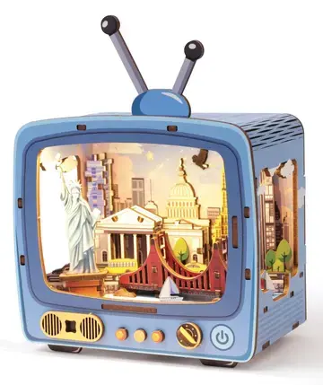GRAINE CREATIVE Maquette 3D Bois Tv New York