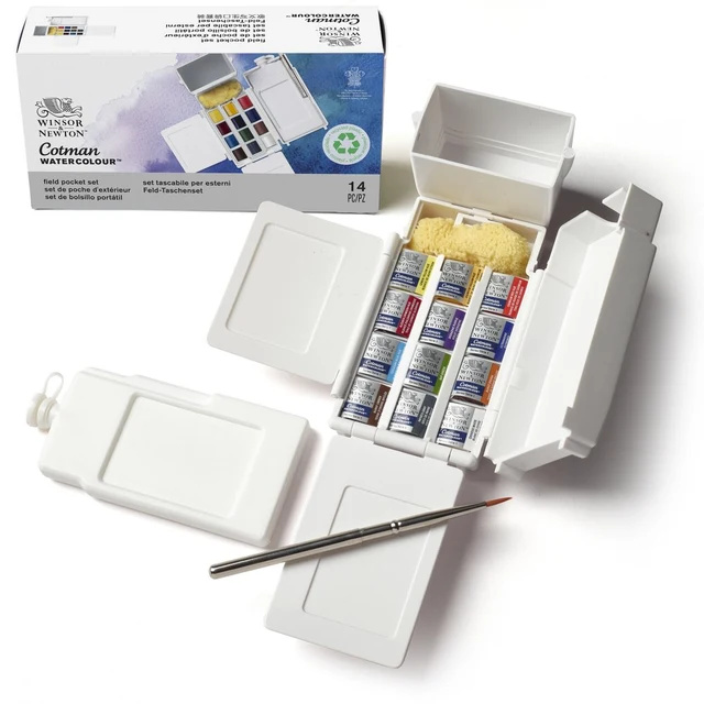 WINSOR & NEWTON Cotman Aquarelle Set De Poche D'Exterieur