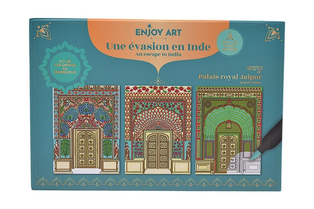 ENJOY ART Enjoy Art Kit Coloriage Aux Marqueurs Atelier Mandala - Portes De Temple