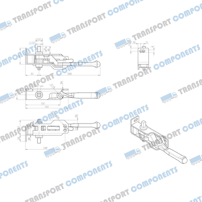 Thiriet Spanner, Ausgabe quadratisch 12x12mm