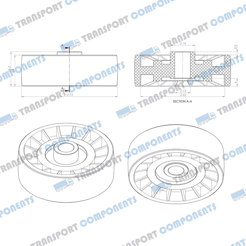 Wheel Ø 73 mm