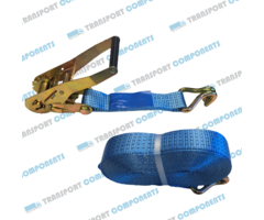 Ladingstrap met ratel en klauwhaken