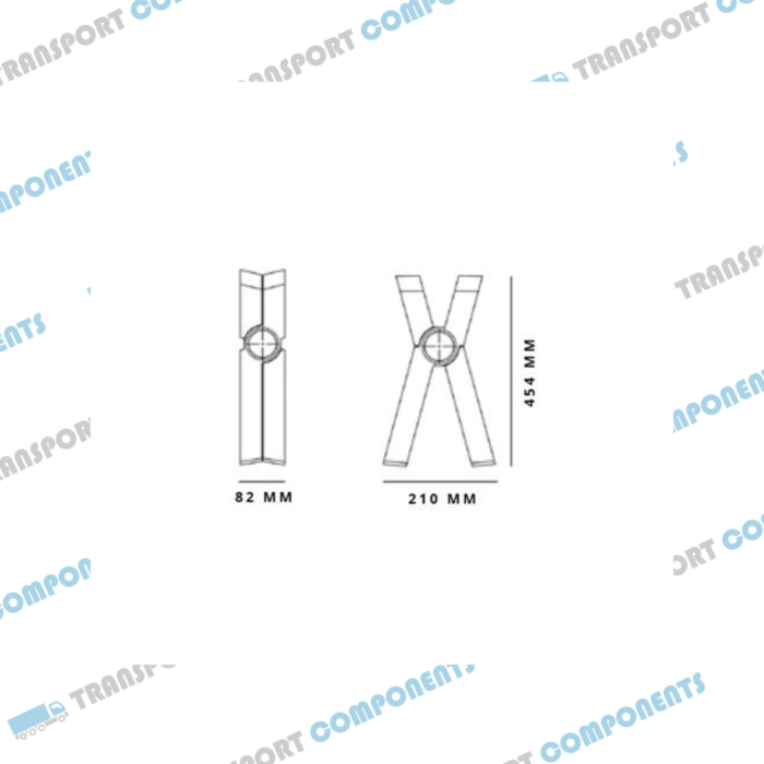 Unterlegkeil G53 Typ X klappbar | 454x210 mm | Kunststoff Gelb