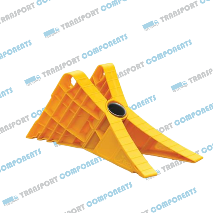 Wheel Chock G46 type X | 378x186  | Yellow Plastic
