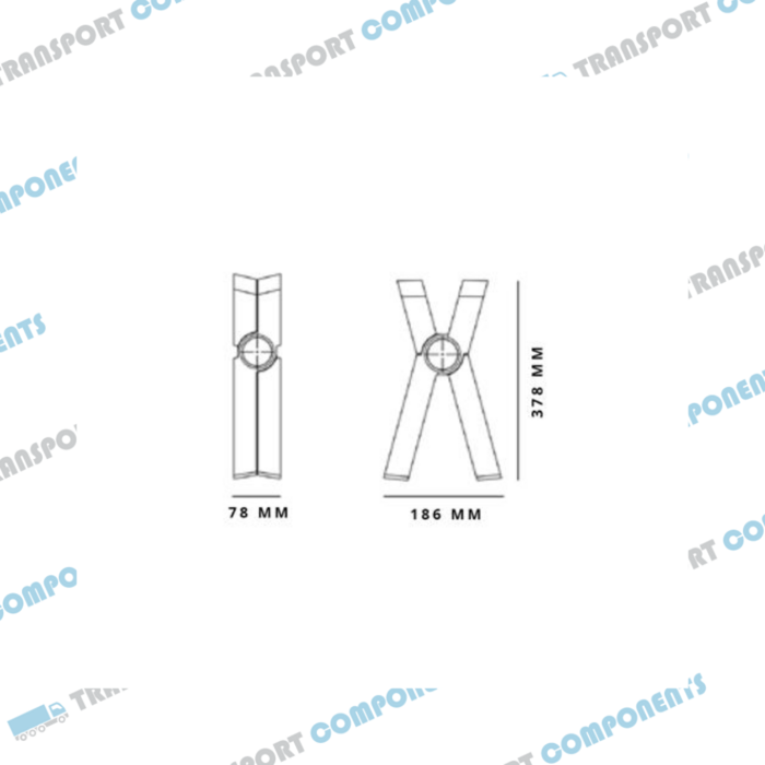 Wheel Chock G46 type X | 378x186  | Yellow Plastic