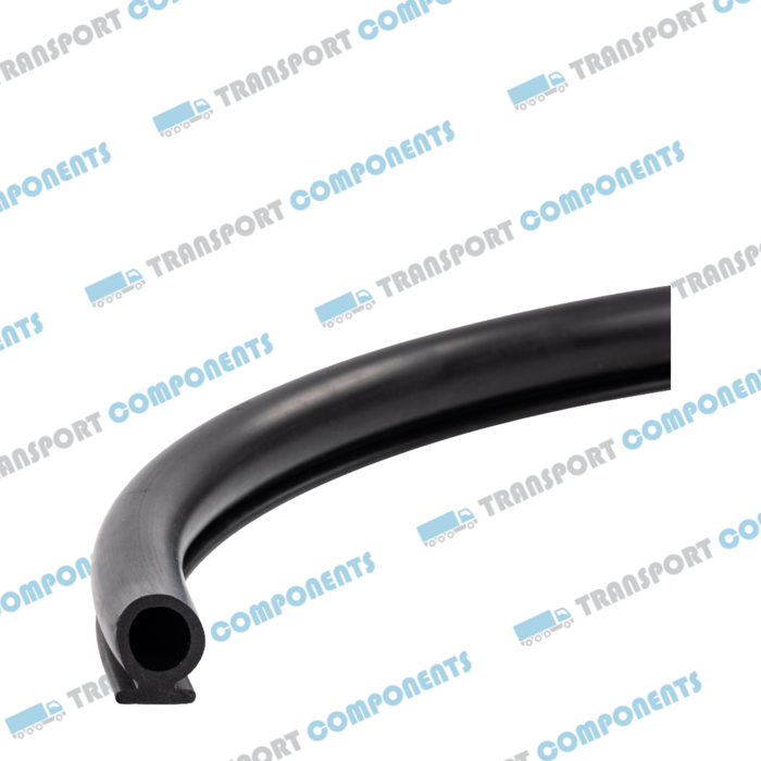 Omega rubber afdichting in profiel op loopwagen of aluminium C-profiel op kopschot – waterdichte afsluiting