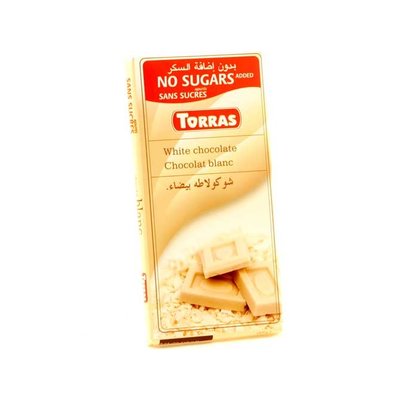 Torras Witte chocolade zonder toegevoegde suiker 1pc