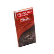 Torras Pure chocolade met cacaobonen zonder toegevoegde suikers 1pc