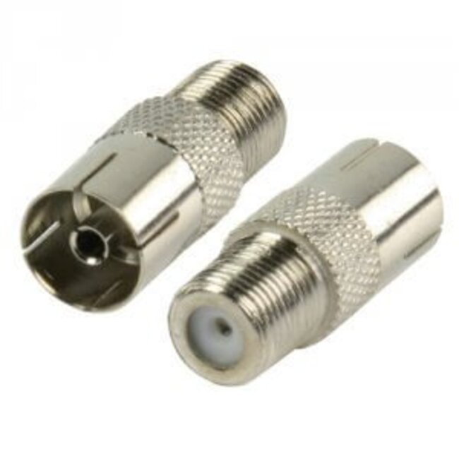 adapter F-connector female and Coax plug female