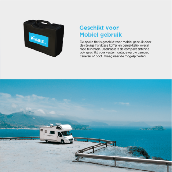 Xsarius Apollo Flat - vol automatische vlakke satelliet schotelantenne - Autoskew