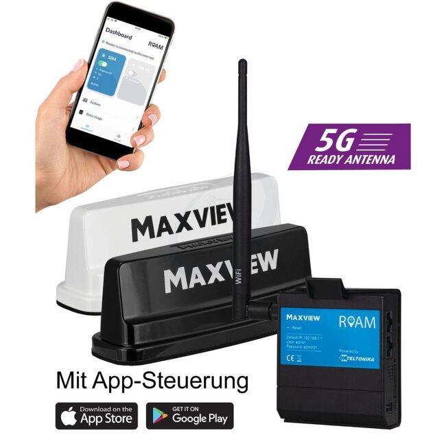Maxview Roam Campervan WiFi System (White) 5G Ready Antenna