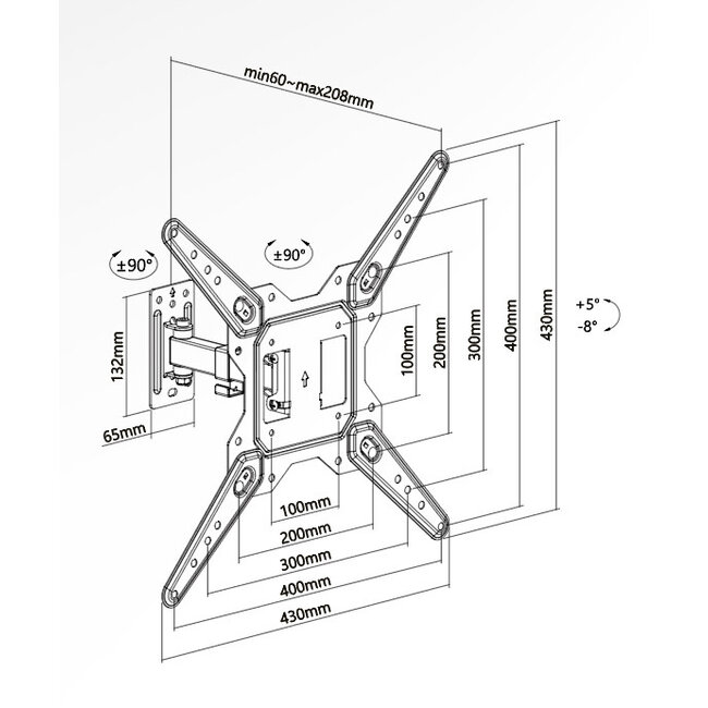 Superior TV Wall Mount - 23-55 inch Swiveling