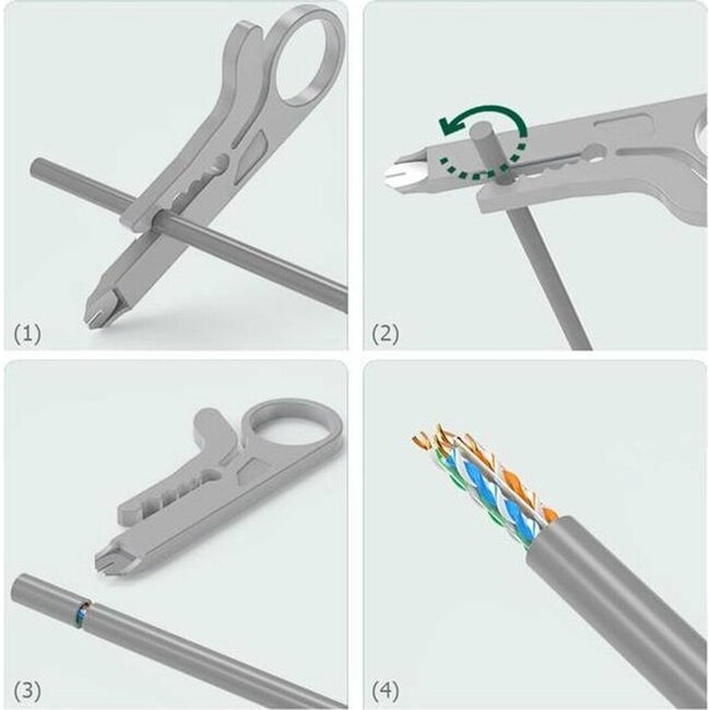 Draagbare Kabelstripper Coax Kabelstripper Afstriptang Mini Draad Stripper Multitool
