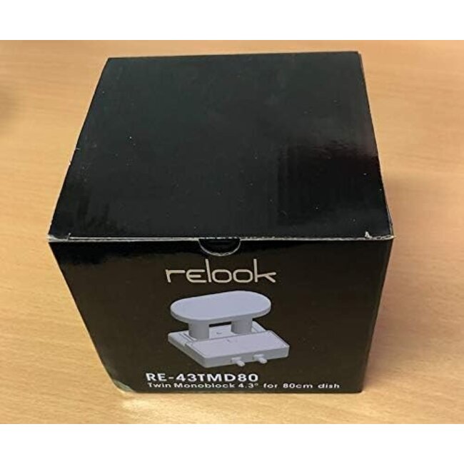 DUO Twin LNB Relook RE-43TMD80 19+23.5 tbv 80 cm 4.3gr