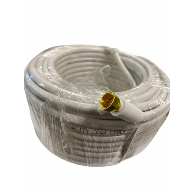 20 meter coax kabel met 2 f-connector stekkers